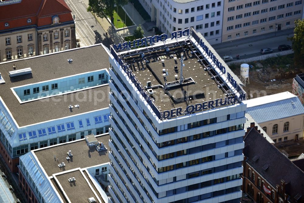 Aerial image Frankfurt (Oder) - View of the Odertower in Frankfurt (Oder) in Brandenburg