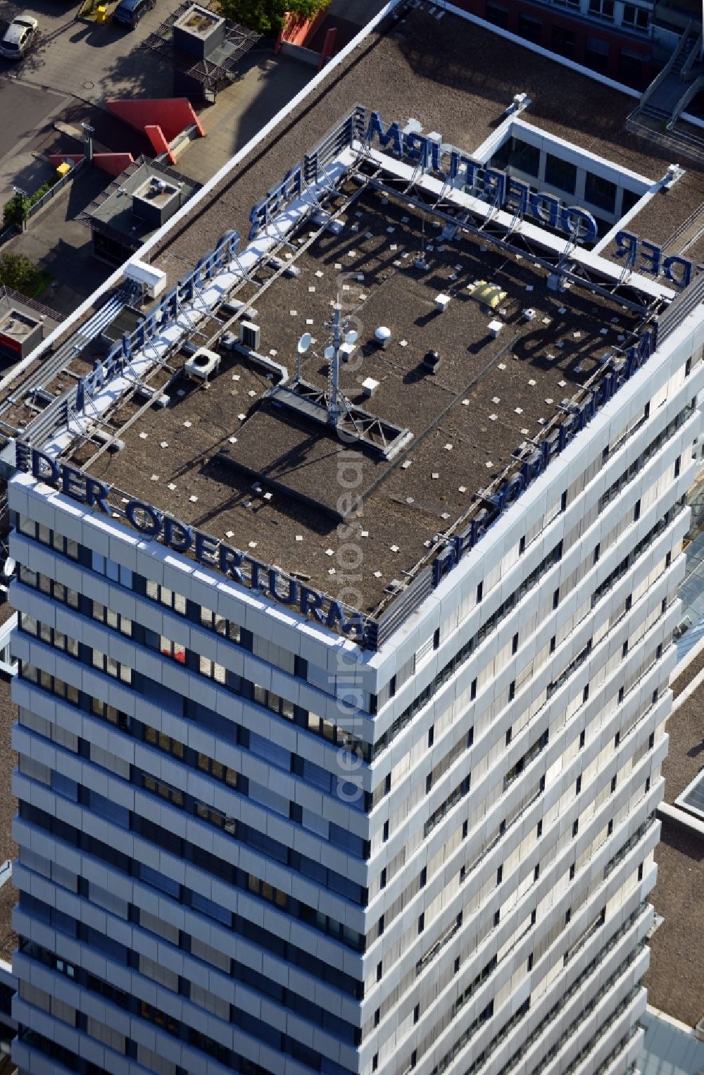 Frankfurt (Oder) from above - View of the Odertower in Frankfurt (Oder) in Brandenburg