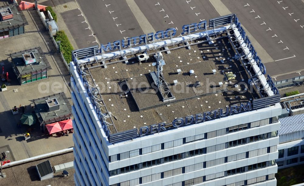 Frankfurt (Oder) from the bird's eye view: View of the Odertower in Frankfurt (Oder) in Brandenburg