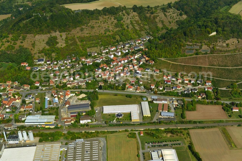 Schmachtenberg from the bird's eye view: In the district of Hassberge city suburb Schmachtenberg in Zeil in the state Bavaria