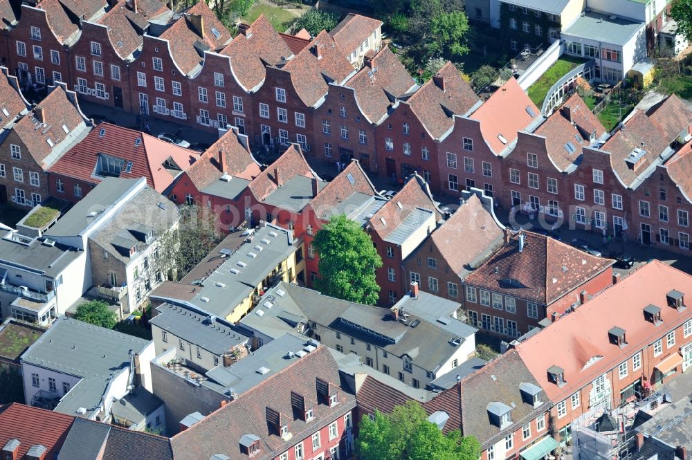 Potsdam from above - View of the residential and tourist attraction Holland title district of Potsdam