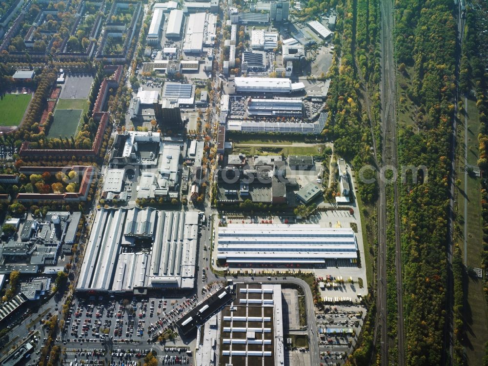 Berlin from the bird's eye view: On the Industrial estate and company settlement on Bessemerstrasse Alboinstrasse is a Ikea furniture shop and a Bauhaus building supplies store in Berlin. On the ground there is a Kaufland branch and Kadea Berlin gmbh as well