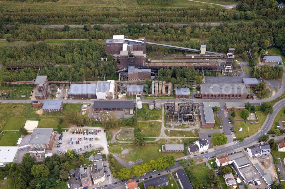 Aerial image Dortmund - Industrial monument of the disused technical facilities on the former site of the Kokerei Hansa in Dortmund at Ruhrgebiet in the state North Rhine-Westphalia, Germany