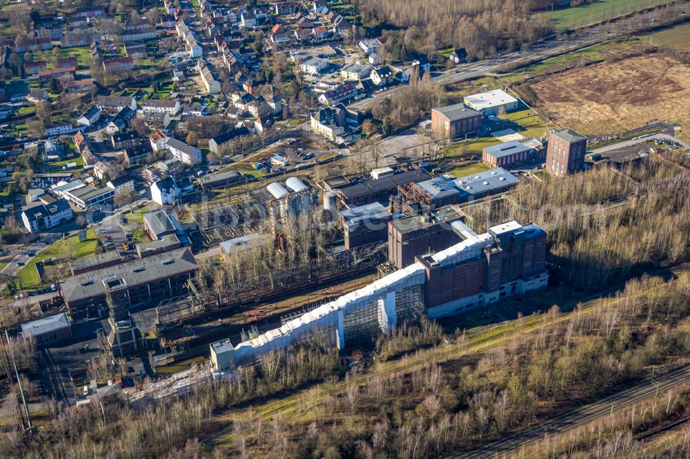 Dortmund from the bird's eye view: Industrial monument of the disused technical facilities on the former site of the Kokerei Hansa in Dortmund in the state North Rhine-Westphalia, Germany