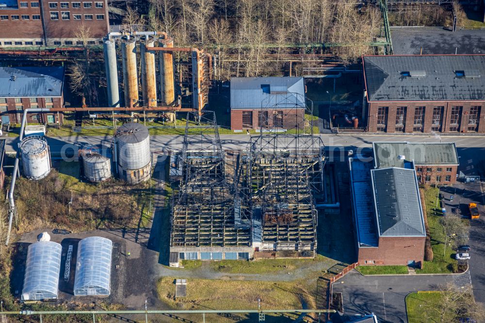 Dortmund from the bird's eye view: Industrial monument of the disused technical facilities on the former site of the Kokerei Hansa in Dortmund in the state North Rhine-Westphalia, Germany