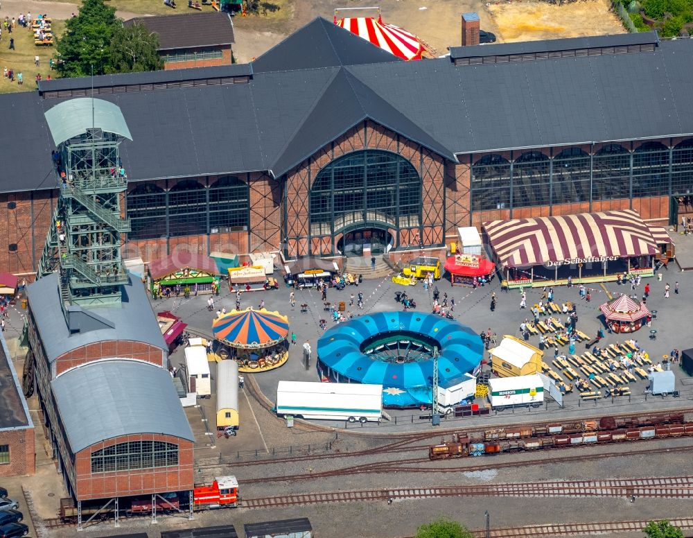 Aerial photograph Dortmund - Industrial monument of the technical plants and production halls of the premises LWL-Industriemuseum Zeche Zollern on Grubenweg in the district Luetgendortmund in Dortmund in the state North Rhine-Westphalia, Germany