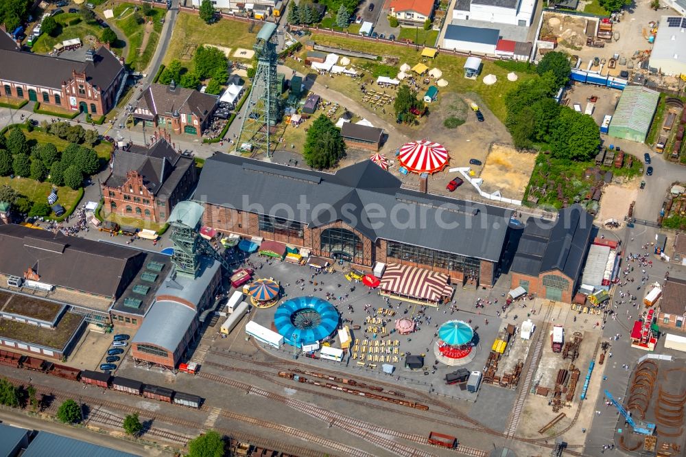 Dortmund from the bird's eye view: Industrial monument of the technical plants and production halls of the premises LWL-Industriemuseum Zeche Zollern on Grubenweg in the district Luetgendortmund in Dortmund in the state North Rhine-Westphalia, Germany