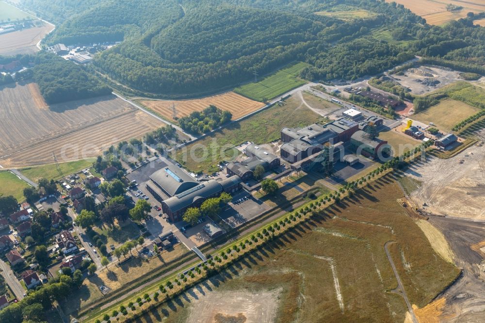 Ahlen from above - Industrial monument of the technical plants and production halls of the premises of Zeche Westfalen in Ahlen in the state North Rhine-Westphalia, Germany