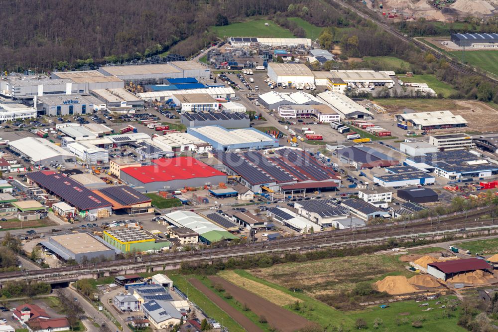 Aerial image Appenweier - Industrial and commercial area Industriestr. in Appenweier in the state Baden-Wuerttemberg