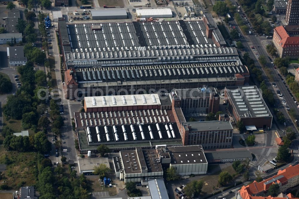 Aerial photograph Berlin - Industrial and commercial area Siemens AG Dynamowerk Berlin in the Nonnendammallee in Berlin