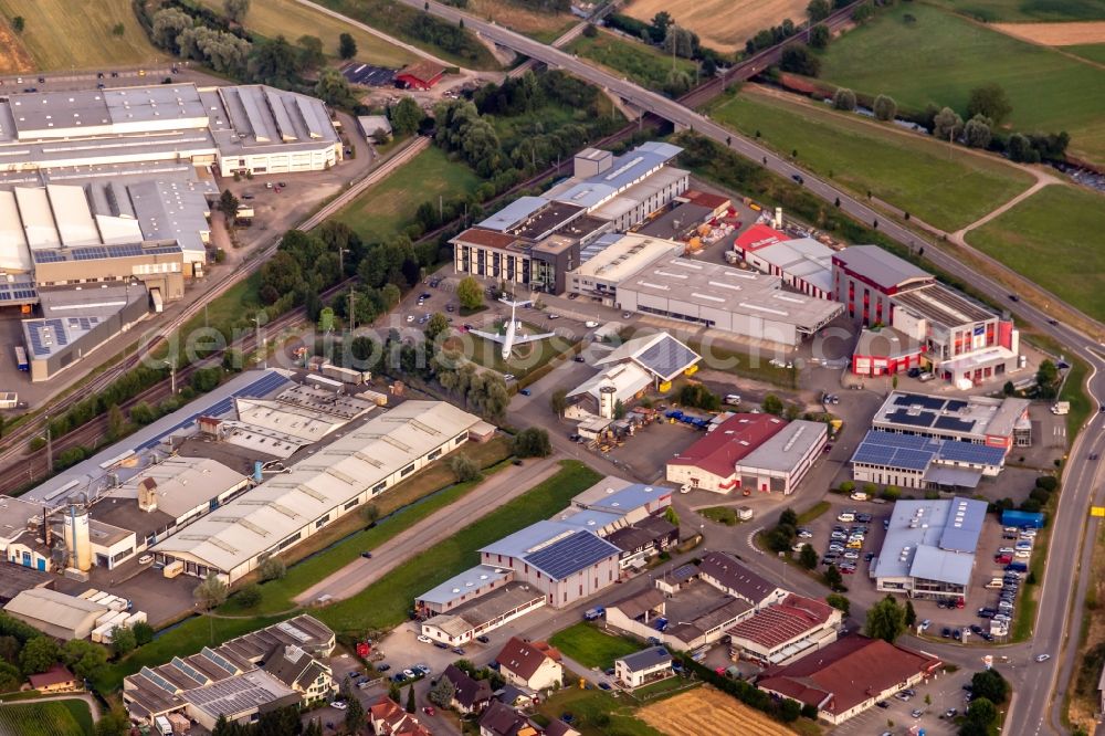 Aerial photograph Biberach - Industrial and commercial area in Biberach in the state Baden-Wurttemberg, Germany