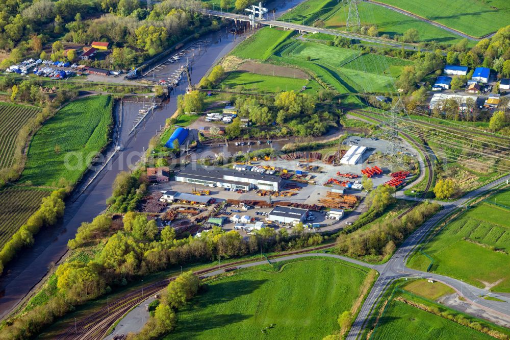 Aerial photograph Stade - Industrial and commercial area Brunshausen in Stade in the state Lower Saxony, Germany