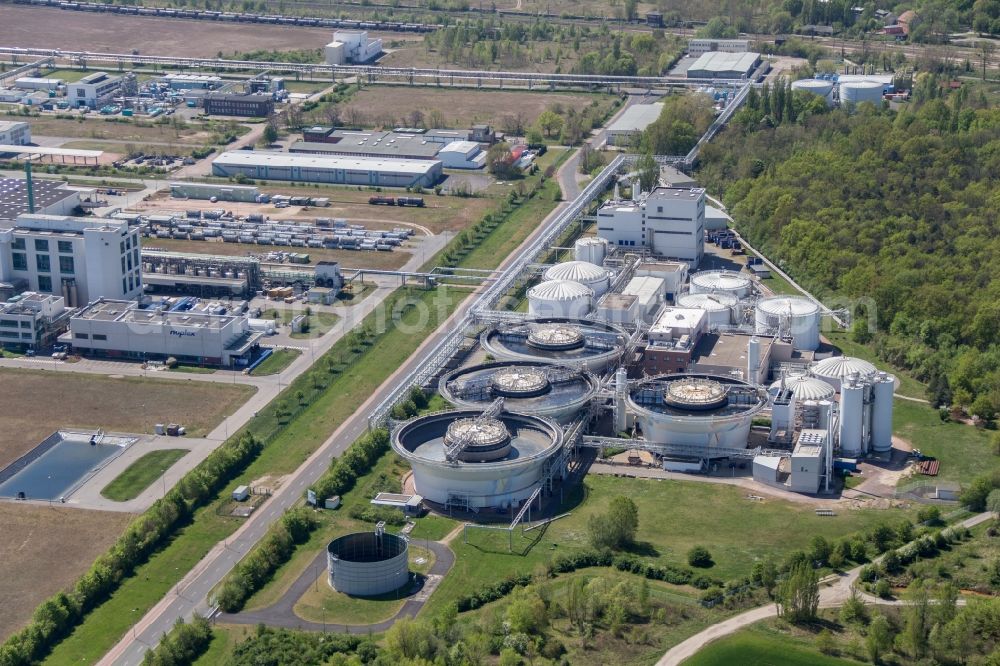 Aerial image Bitterfeld-Wolfen - Industrial and commercial area in Bitterfeld-Wolfen in the state Saxony-Anhalt