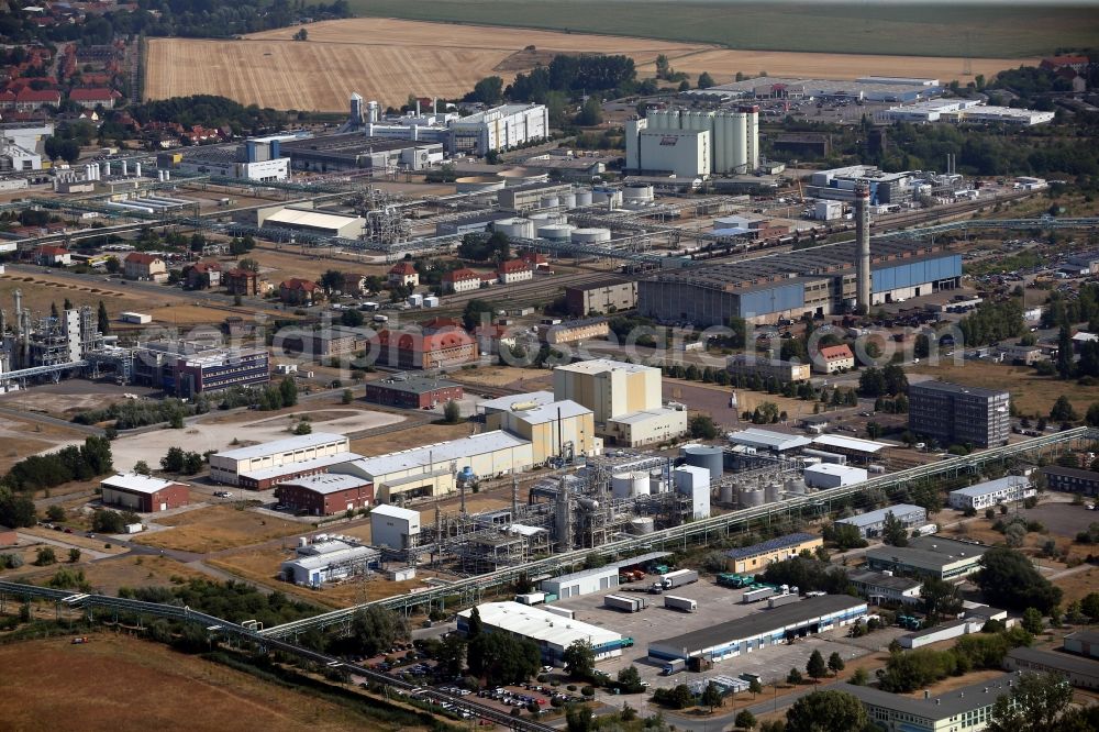 Aerial image Bitterfeld-Wolfen - Industrial and commercial area in Bitterfeld-Wolfen in the state Saxony-Anhalt