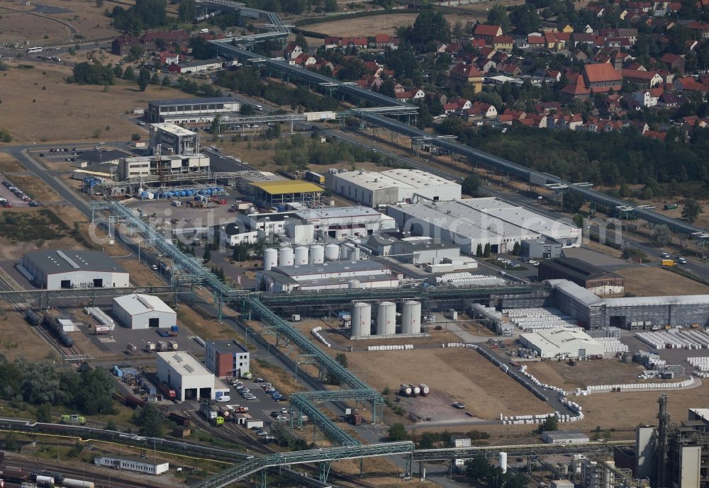 Aerial photograph Bitterfeld-Wolfen - Industrial and commercial area in Bitterfeld-Wolfen in the state Saxony-Anhalt