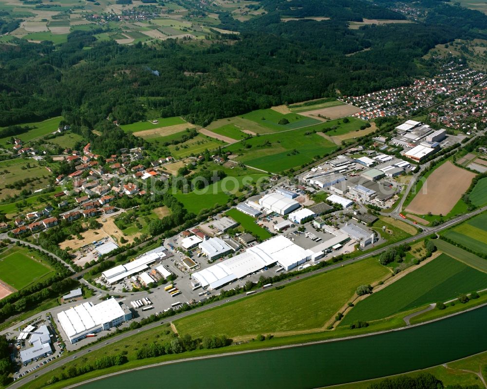 Aerial photograph Dogern - Industrial and commercial area in Dogern in the state Baden-Wurttemberg, Germany