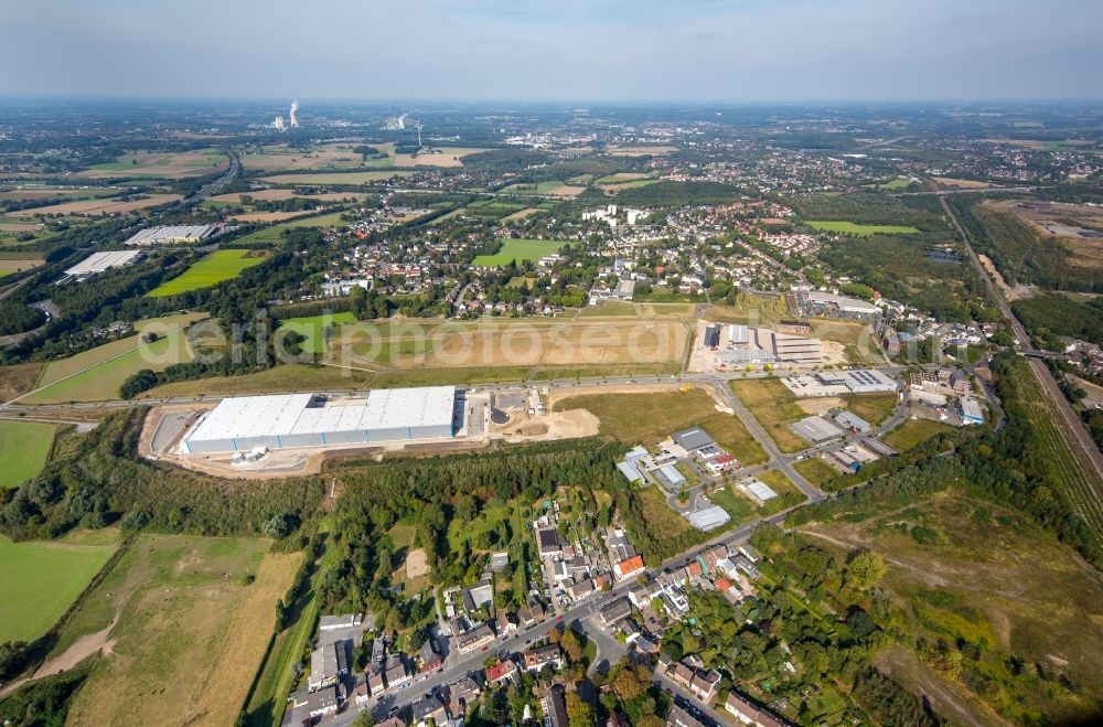 Dortmund from above - Industrial and commercial area at the Gneisenauallee in Dortmund in the state North Rhine-Westphalia