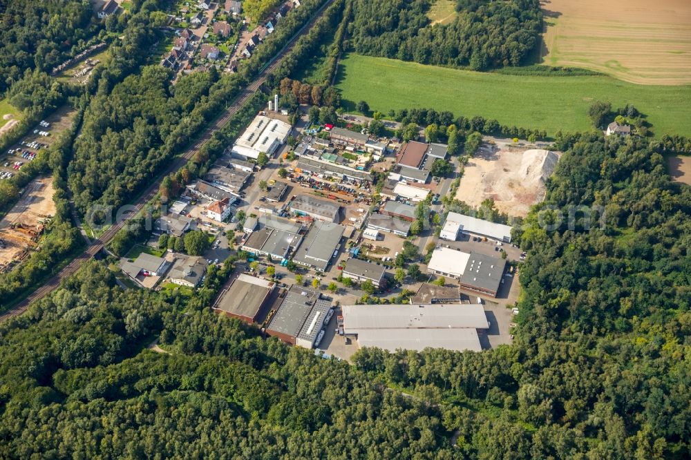 Aerial image Essen - Industrial and commercial area at the Bonifaciusring in Essen in the state North Rhine-Westphalia, Germany