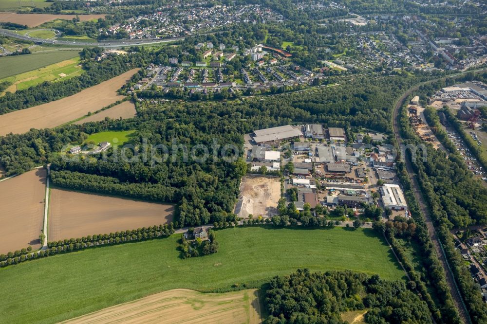 Aerial image Essen - Industrial and commercial area at the Bonifaciusring in Essen in the state North Rhine-Westphalia, Germany