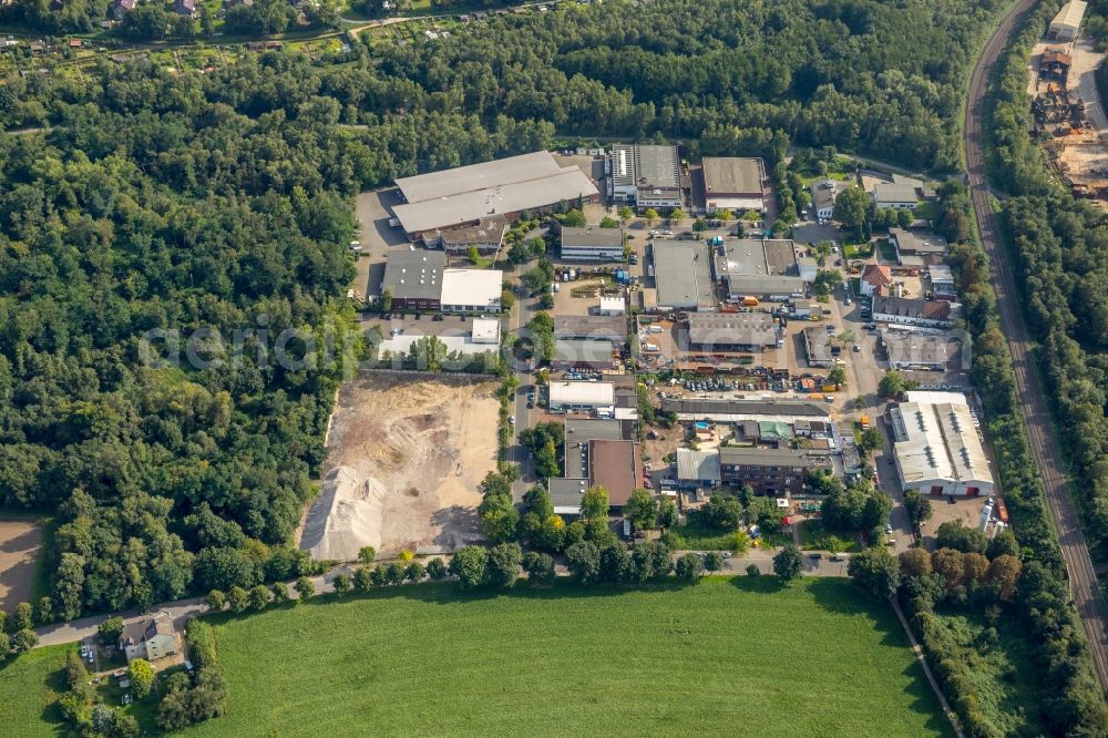 Aerial photograph Essen - Industrial and commercial area at the Bonifaciusring in Essen in the state North Rhine-Westphalia, Germany