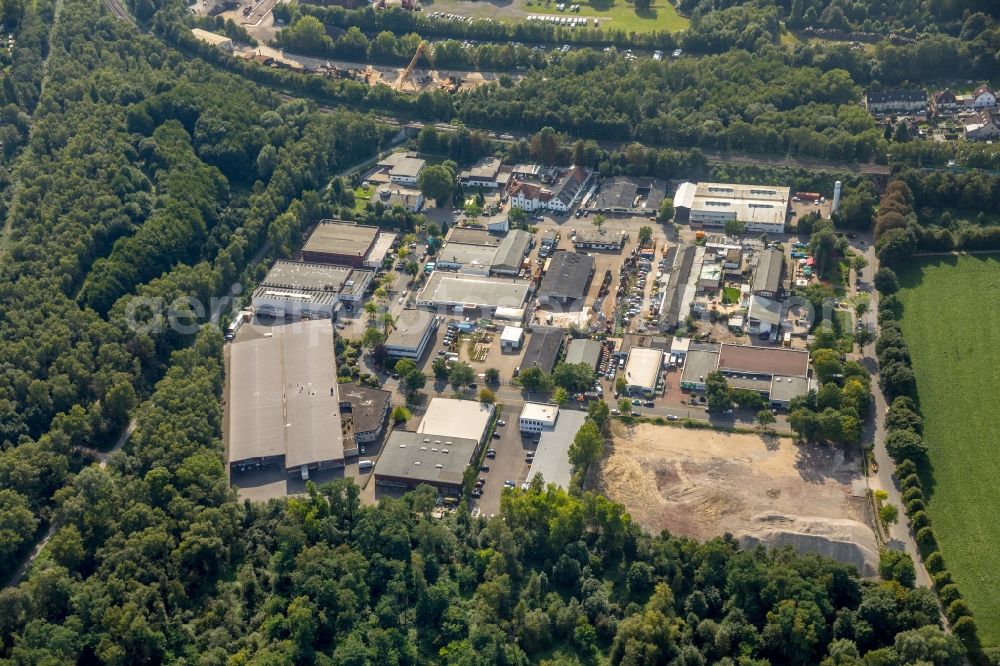 Essen from above - Industrial and commercial area at the Bonifaciusring in Essen in the state North Rhine-Westphalia, Germany