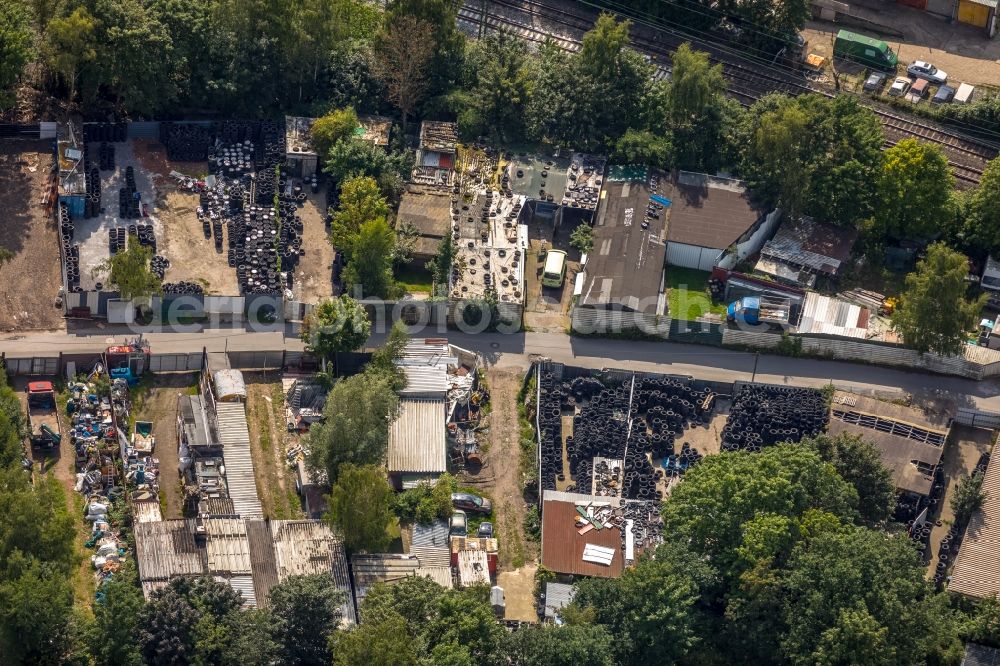 Aerial image Essen - Industrial and commercial area on Dahlhauser Strasse in Essen in the state North Rhine-Westphalia, Germany