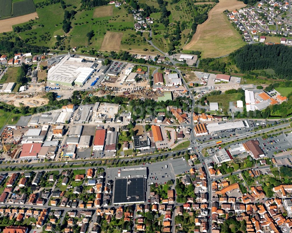 Felsenkeller from above - Industrial and commercial area in Felsenkeller in the state Hesse, Germany