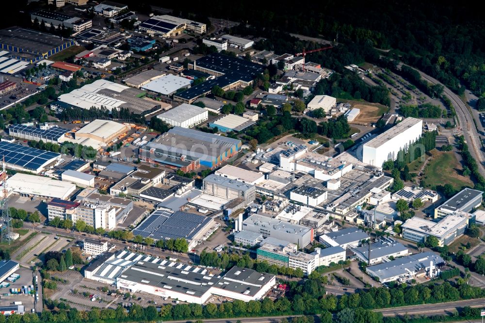 Aerial image Freiburg im Breisgau - Industrial and commercial area FR-Nord in Freiburg im Breisgau in the state Baden-Wurttemberg, Germany