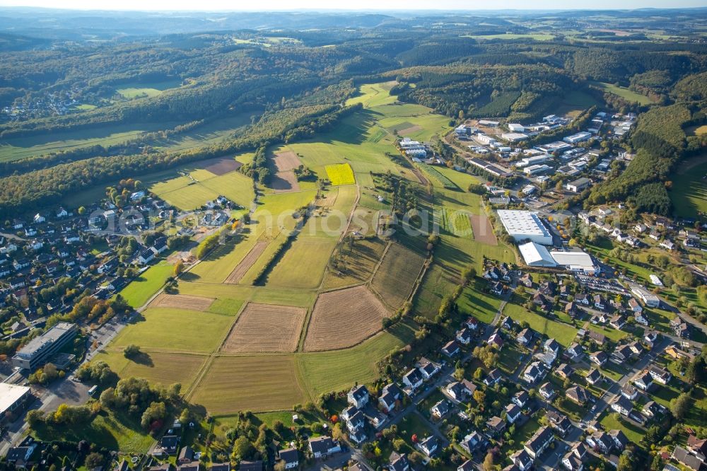 Aerial photograph Freudenberg - Industrial and commercial area Hommeswiese in Freudenberg in the state North Rhine-Westphalia