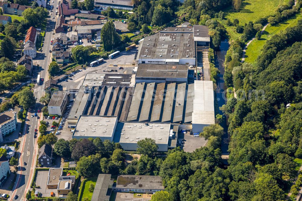 Aerial image Gevelsberg - Industrial and commercial area along the Hagener Strasse in Gevelsberg in the state North Rhine-Westphalia, Germany