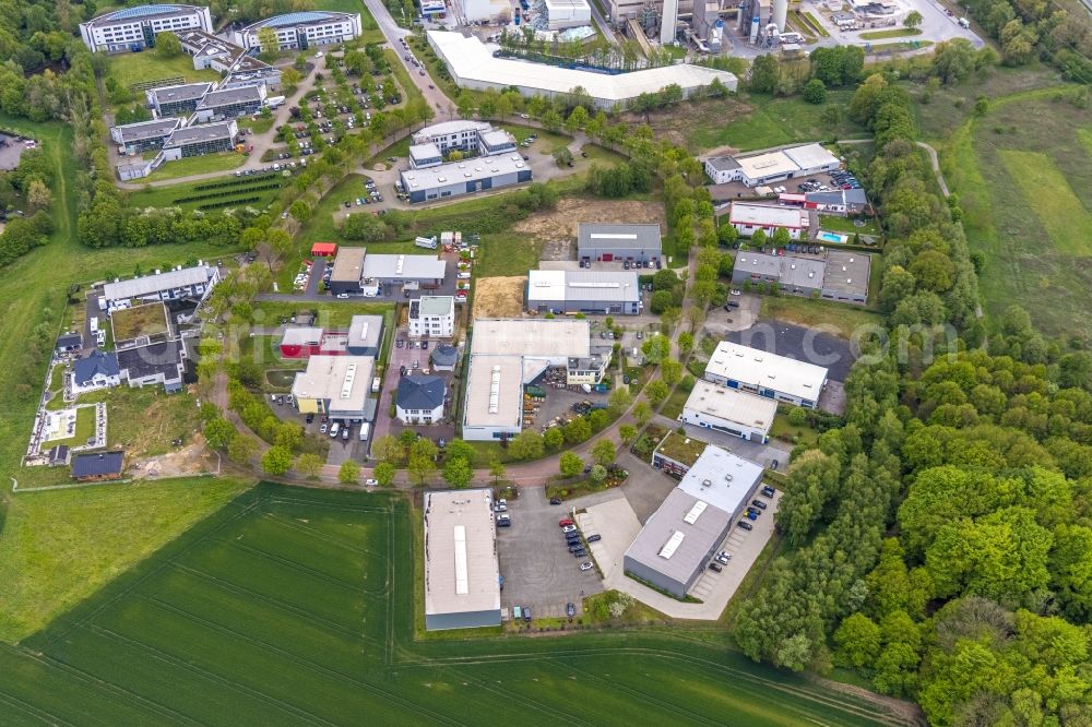 Gladbeck from above - Industrial and commercial area Am Wiesenbusch in Gladbeck at Ruhrgebiet in the state North Rhine-Westphalia, Germany