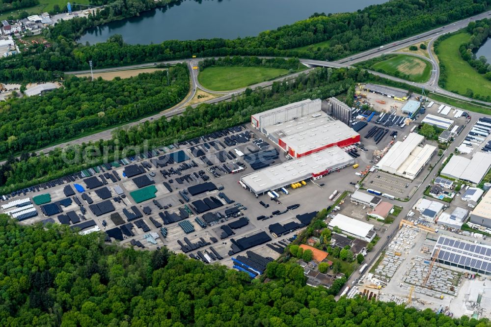 Teningen from the bird's eye view: Industrial and commercial area Graf in Teningen in the state Baden-Wuerttemberg, Germany