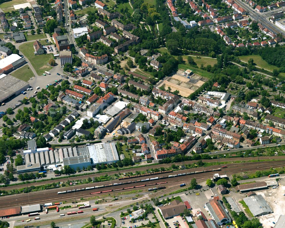 Aerial photograph Grünwinkel - Industrial and commercial area in Grünwinkel in the state Baden-Wuerttemberg, Germany