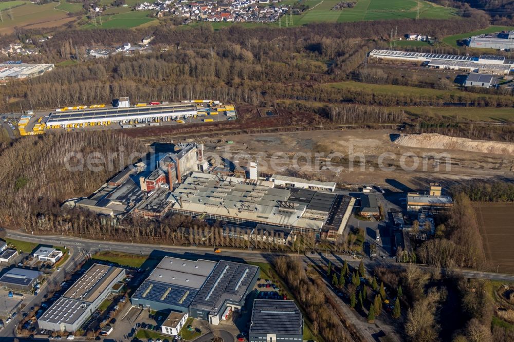 Hagen from above - Industrial and commercial area Oelmuehlenbach in Hagen in the state North Rhine-Westphalia