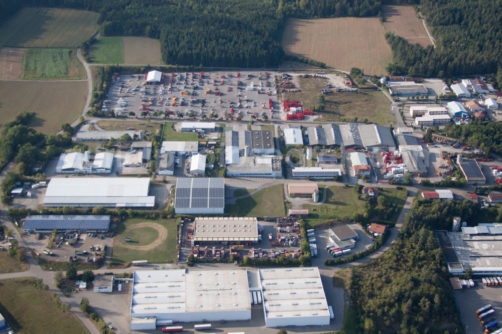 Aerial photograph Haiterbach - Industrial and commercial area South in Haiterbach in the state Baden-Wuerttemberg, Germany