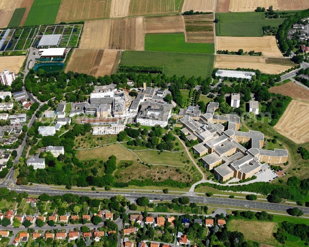 Heilbronn from above - Industrial and commercial area in Heilbronn in the state Baden-Wuerttemberg, Germany