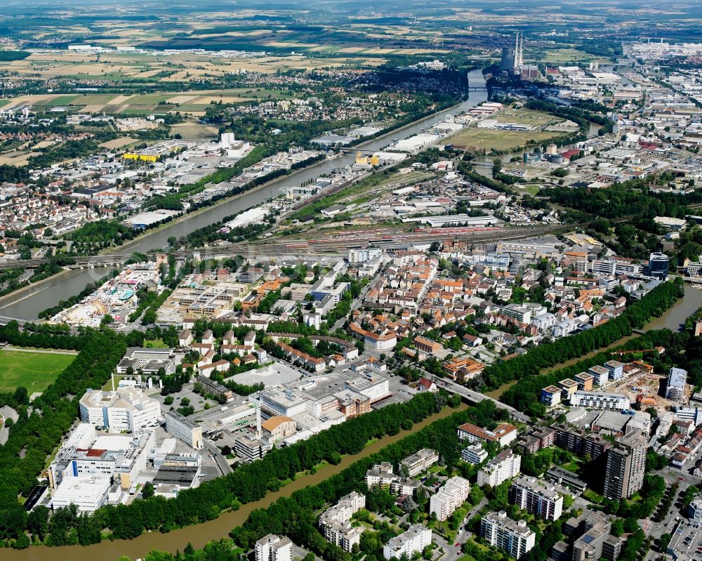 Heilbronn from the bird's eye view: Industrial and commercial area in Heilbronn in the state Baden-Wuerttemberg, Germany