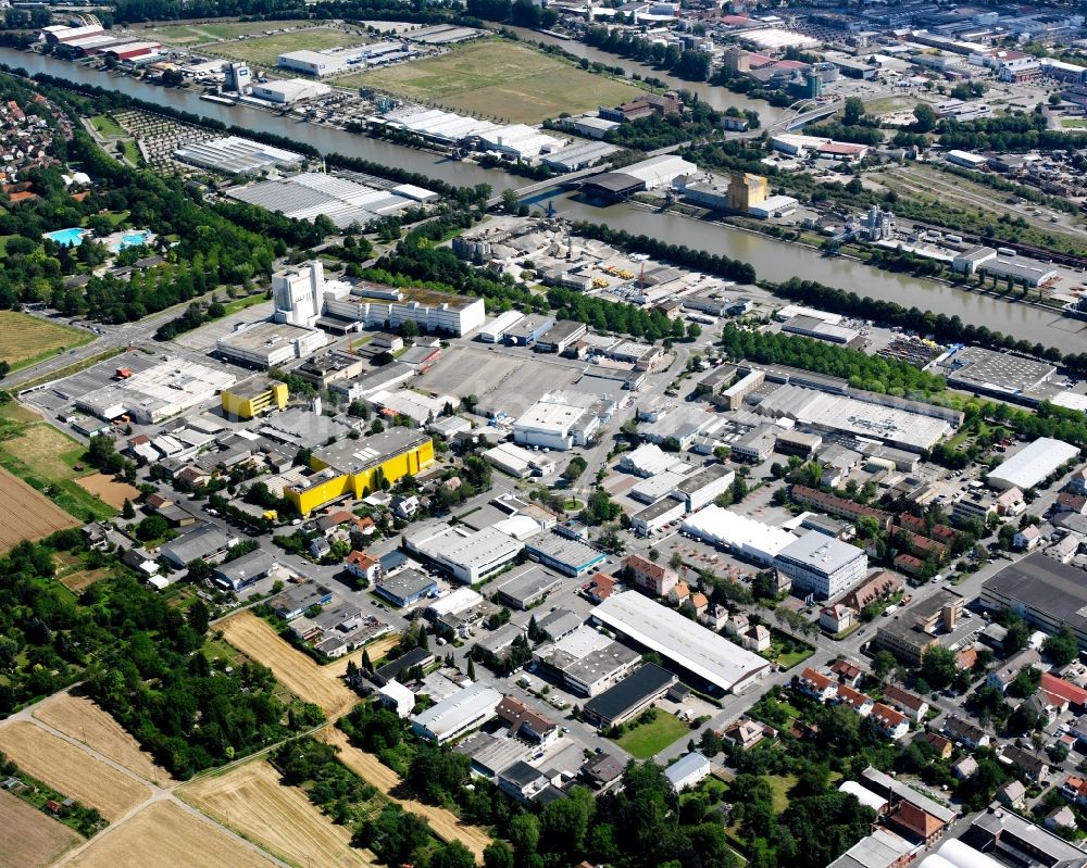 Aerial photograph Heilbronn - Industrial and commercial area in Heilbronn in the state Baden-Wuerttemberg, Germany