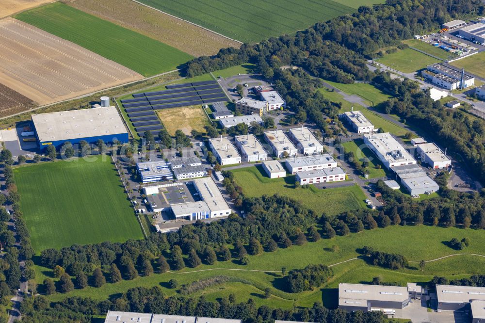 Aerial image Alsdorf - Industrial and commercial area on street Konrad-Zuse-Strasse in Hoengen in the state North Rhine-Westphalia, Germany