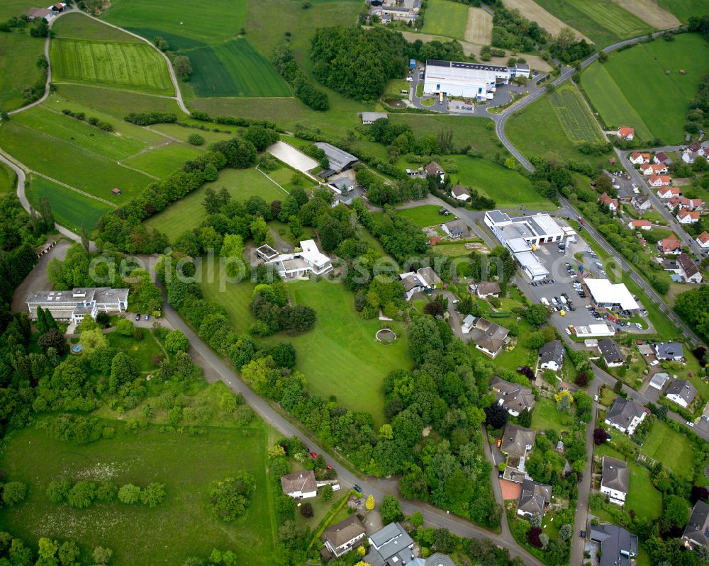 Homberg (Ohm) from the bird's eye view: Industrial and commercial area in Homberg (Ohm) in the state Hesse, Germany