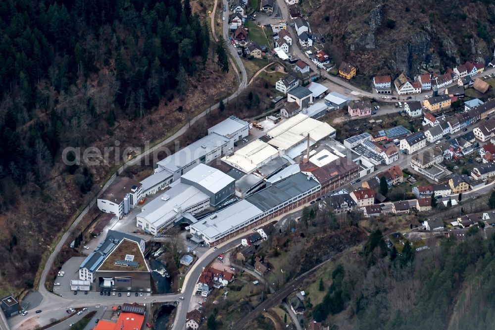 Aerial image Hornberg - Industrial and commercial area Duravit in Hornberg in the state Baden-Wuerttemberg, Germany