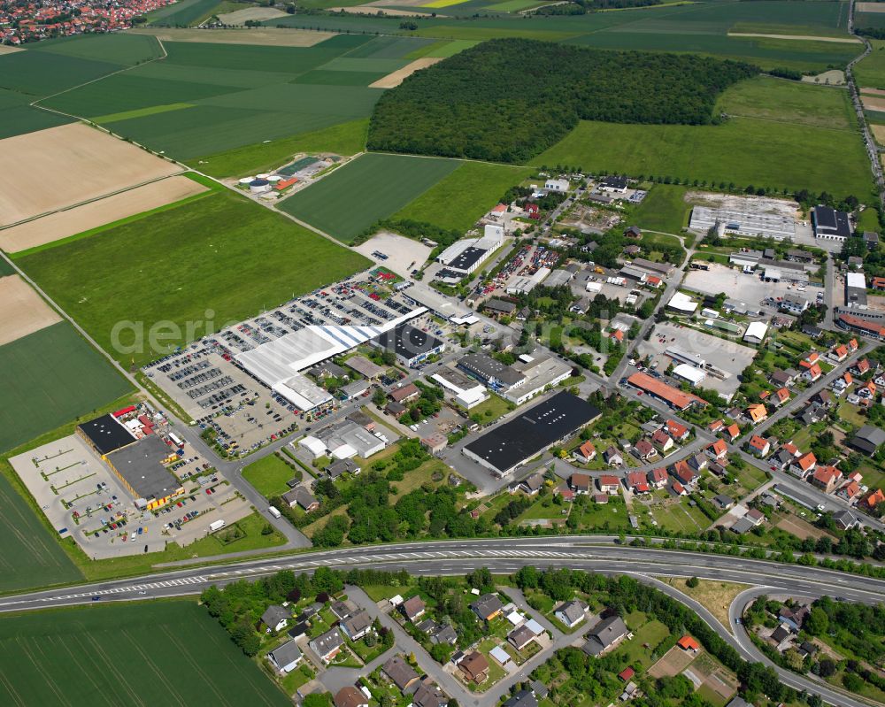 Aerial photograph Jerstedt - Industrial and commercial area in Jerstedt in the state Lower Saxony, Germany