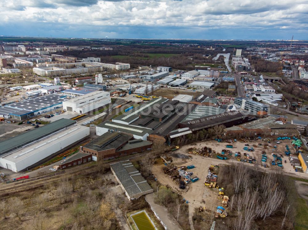 Leipzig from the bird's eye view: Industrial and commercial area of Kirow Ardelt GmbH in Leipzig in the state Saxony, Germany