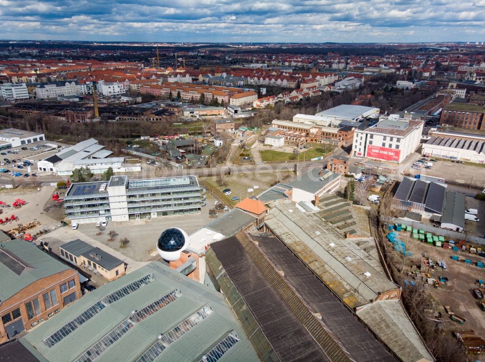 Aerial image Leipzig - Industrial and commercial area of Kirow Ardelt GmbH in Leipzig in the state Saxony, Germany