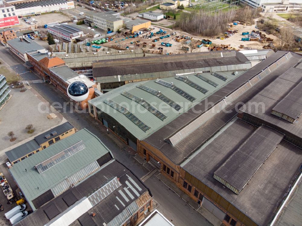 Aerial photograph Leipzig - Industrial and commercial area of Kirow Ardelt GmbH in Leipzig in the state Saxony, Germany