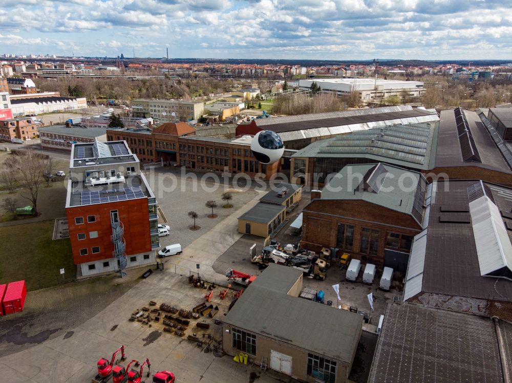 Leipzig from the bird's eye view: Industrial and commercial area of Kirow Ardelt GmbH in Leipzig in the state Saxony, Germany