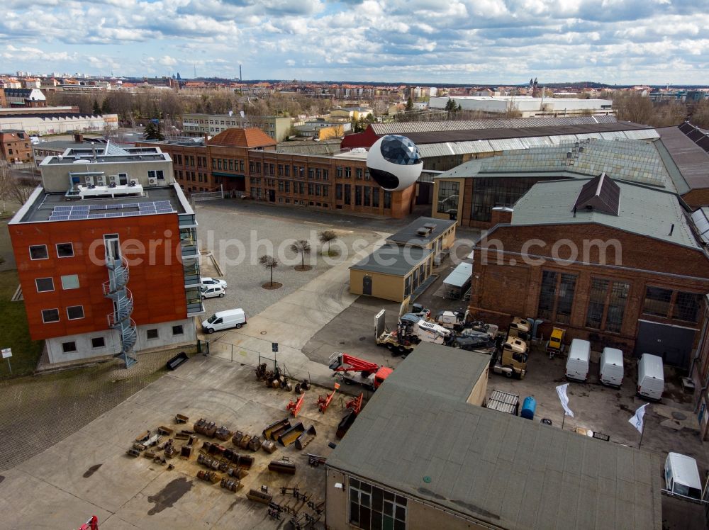 Aerial image Leipzig - Industrial and commercial area of Kirow Ardelt GmbH in Leipzig in the state Saxony, Germany