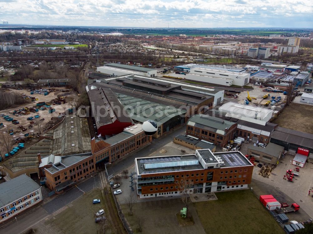 Aerial photograph Leipzig - Industrial and commercial area of Kirow Ardelt GmbH in Leipzig in the state Saxony, Germany