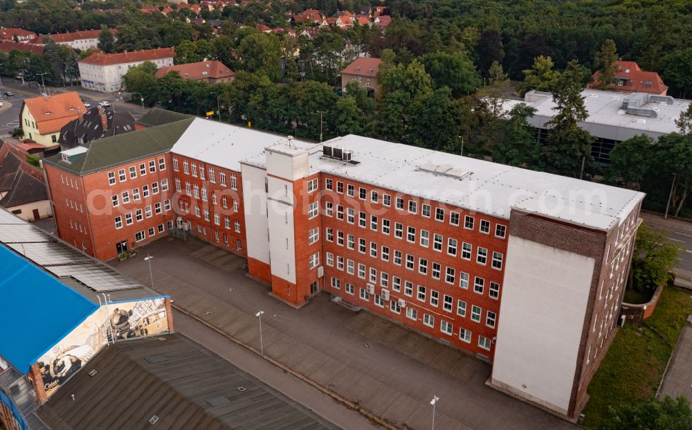 Aerial image Eberswalde - Industrial and commercial area Kocks Ardelt Kranbau Eberswalde GmbH in Eberswalde in the state Brandenburg, Germany