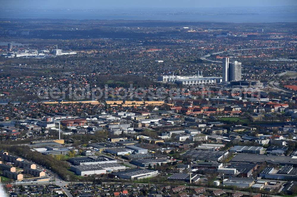 Aerial image Kopenhagen - Industrial and commercial area in destrict Herlev in Copenhagen in Denmark